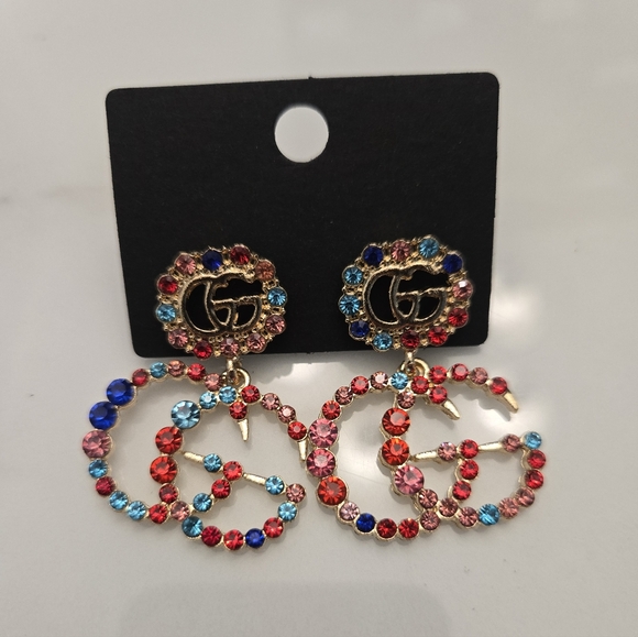 🔥Elegant Colorful Crystal Drop Earrings🔥 - Picture 1 of 3